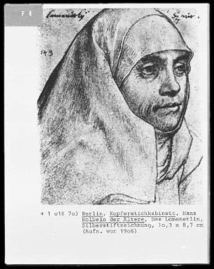Skizzenbuch — Bildnis der Anna Laminit, Folio 143