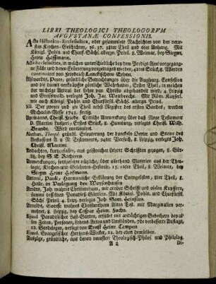 Libri Theologici Theologorvm Avgvstanæ Confessionis.
