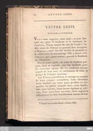 Lettre LXXVI.