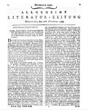Spazier, Karl: Freymüthige Gedanken über die Gottesverehrungen der Protestanten. - Gotha : Ettinger, 1788