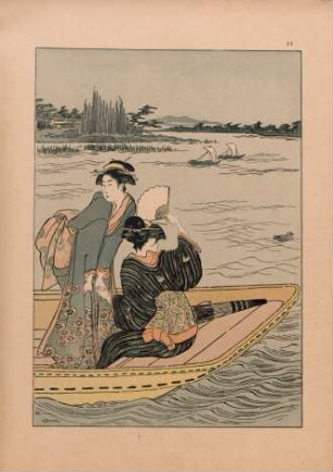 IE [Promenade en bateau, par Kiyonaga]
