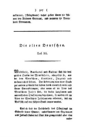 ¬Die¬ alten Deutschen : Taf. XX