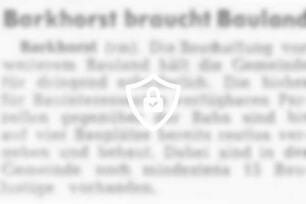 Barkhorst braucht Bauland