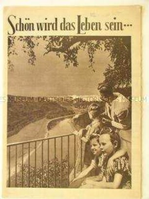 Reich bebilderter Sonderdruck der Nationalen Front zur Volkskammerwahl 1954