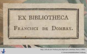 Exlibris (Aus: UB Freiburg, PO 2016/21)