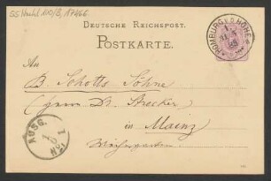 Brief an Ludwig Strecker  und B. Schott's Söhne : 31.05.1885