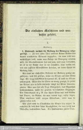 Die einfachen Maschinen und was dahin gehört