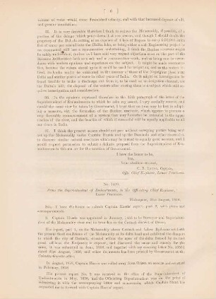 No. 1420. From the superintendent of embankments, to the officiating chief engineer, lower provinces