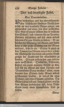 Vier und dreyßigste Fabel. Der Vatermörder