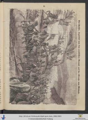 Illustration: Der Kaiser, begleitet von den arabischen Goums.