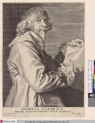 Henricus Steenwyck [Porträt des Malers Hendrick van Steenwyck; Hendrik van Steenwyck; Portret van de schilder Hendrik van Steenwijck (II)]