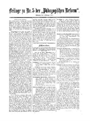 Aus Bremen. Fortsetzung aus dem Hauptblatt : Beilage zu Nr. 5 der "Pädagogischen Reformen"