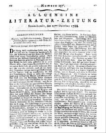 Galanti, G. M.: Nuova descrizione storica e geografica delle Sicilie etc. (Beschluß der im vorigen Stück abgebrochenen Recension)