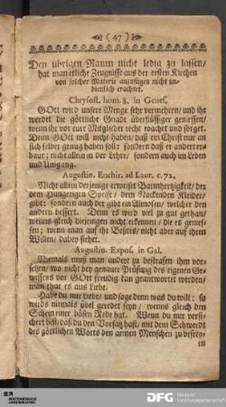 Den übrigen Raum nicht ledig zu lassen/ hat man etliche Zeugnisse aus der ersten Kirchen von solcher Materie anzufügen nicht undienlich erachtet.