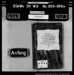 Zivilstandsregister Wolfshagen (Kanton Langelsheim)
