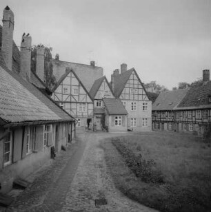 Stralsund. Spitalhäuser beim Johanniskloster, Fachwerk