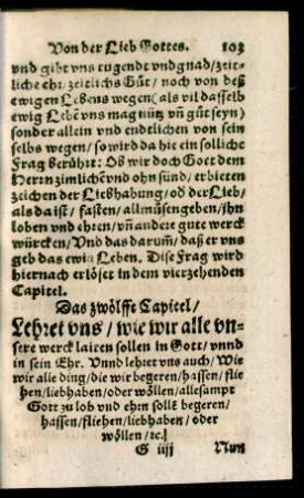 Das zwölfft Capitel ...