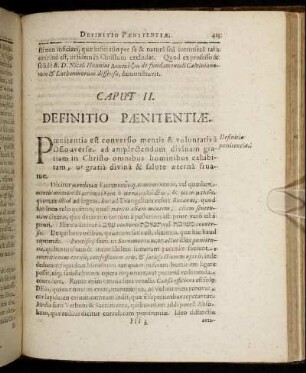 Caput II. Definitio Pænitentiæ.