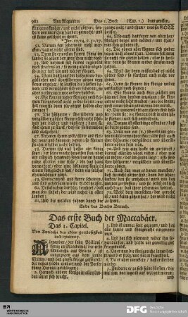 Das erste Buch der Maccabäer.