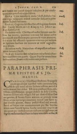 Paraphrasis Primae Epistolae S. Johannis.