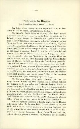 Vorkommen des Mimulus