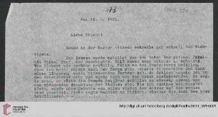 Heid. Hs. 3820,381: Brief Emil Lasks an seine Eltern