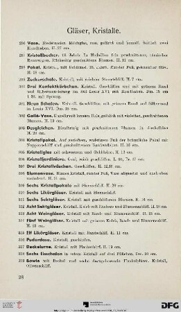 Gläser, Kristalle (Nr. 296-334)