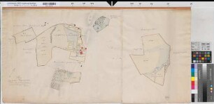 Beerenkämpen (Vlotho) Ländereien des adligen Gutes Beerenkämpen 1815 o.M. (1 : 1200) 50 x 100 kol. Zeichnung Friemel Spez.Verz. Markenkarten XVI Nr. 1