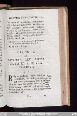Titulus IV. De Actore, Reo, Advocatis Et Procuratoribus.