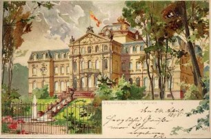 Postkartenalbum. "Erbgrossherzoglisches Palais - Karlsruhe". Erbgroßherzogliches Palais