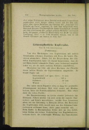 Lichtempfindliche Kupfersalze