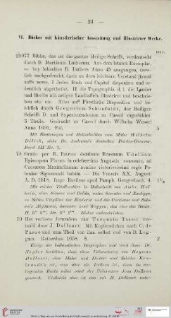 VI. Bücher mit künstlerischer Ausstattung und illustrirter Werke (Nr. 25077 - 25084)