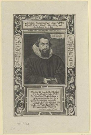 Bildnis des Leonhardus Fueseneggerus