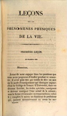 Phénomènes physiques de la vie : leçons professées au Collège de France. 2