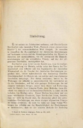 Die modernen Theorien der Chemie und ihre Bedeutung für die chemische Mechanik, 1