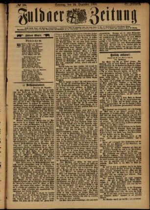 Zweite Ausgabe vom Sonntag, den 24. Dezember 1893.