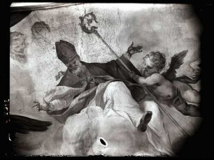 Klosterkirche; Deckenbild im Mittelschiff vor der Restaurierung