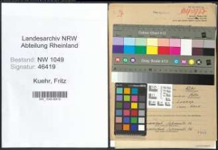 Entnazifizierung Fritz Kuehr , geb. 12.09.1898 (Richtmeister)
