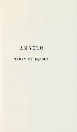 Angelo - tyran de Padoue