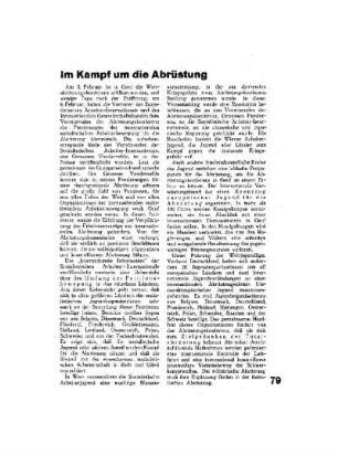 Im Kampf um die Abrüstung