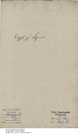 Speyer, Bischof zu [Philipp Franz Wilderich]