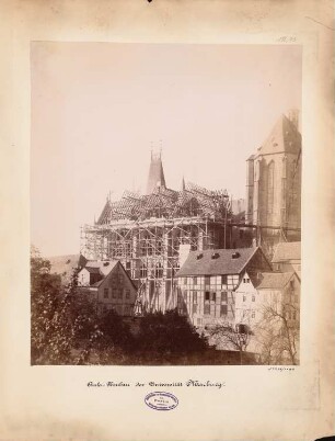 Auditoriengebäude der Philipps-Universität Marburg: Fotografie von den Bauarbeiten