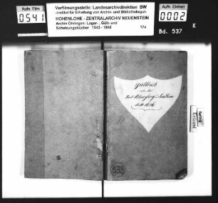 Gültbuch und Gülteinzugsregister über das Amt Schrozberg und Lindlein.