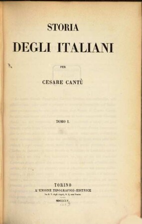 Storia degli Italiani, 1