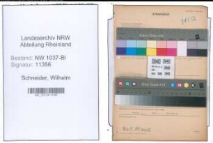 Entnazifizierung Wilhelm Schneider , geb. 15.12.1900 (Angestellter)