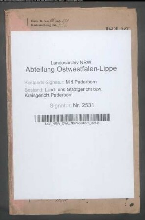 Erblasser: Nölle, Anna Maria, geb. Bartmann: