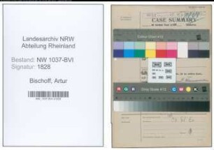 Entnazifizierung Artur Bischoff , geb. 14.10.1906 (Elektrokaufmann)