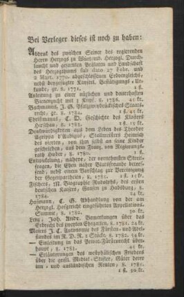 Bei Verleger dieses ist noch zu haben: ...