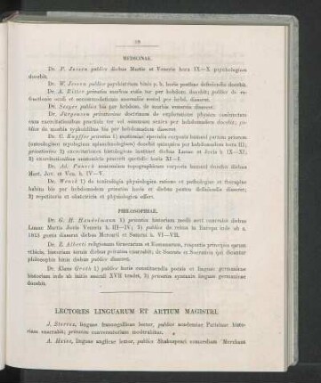 Lectores Linguarum Et Artium Magistri.