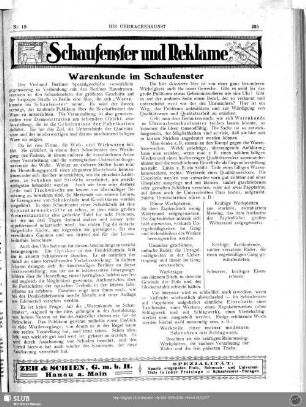 Schaufenster und Reklame